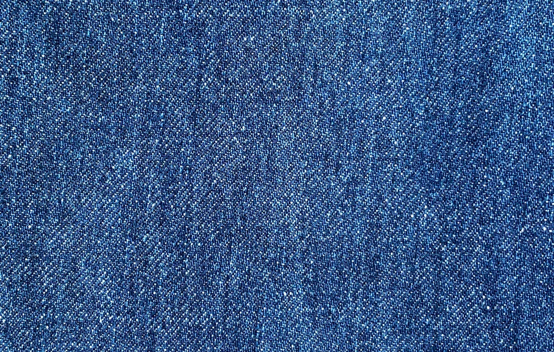 Texture de toile denim bleue en gros plan